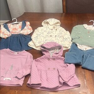 Adorable Baby Clothing Set with Pink Jacket and Floral Dress